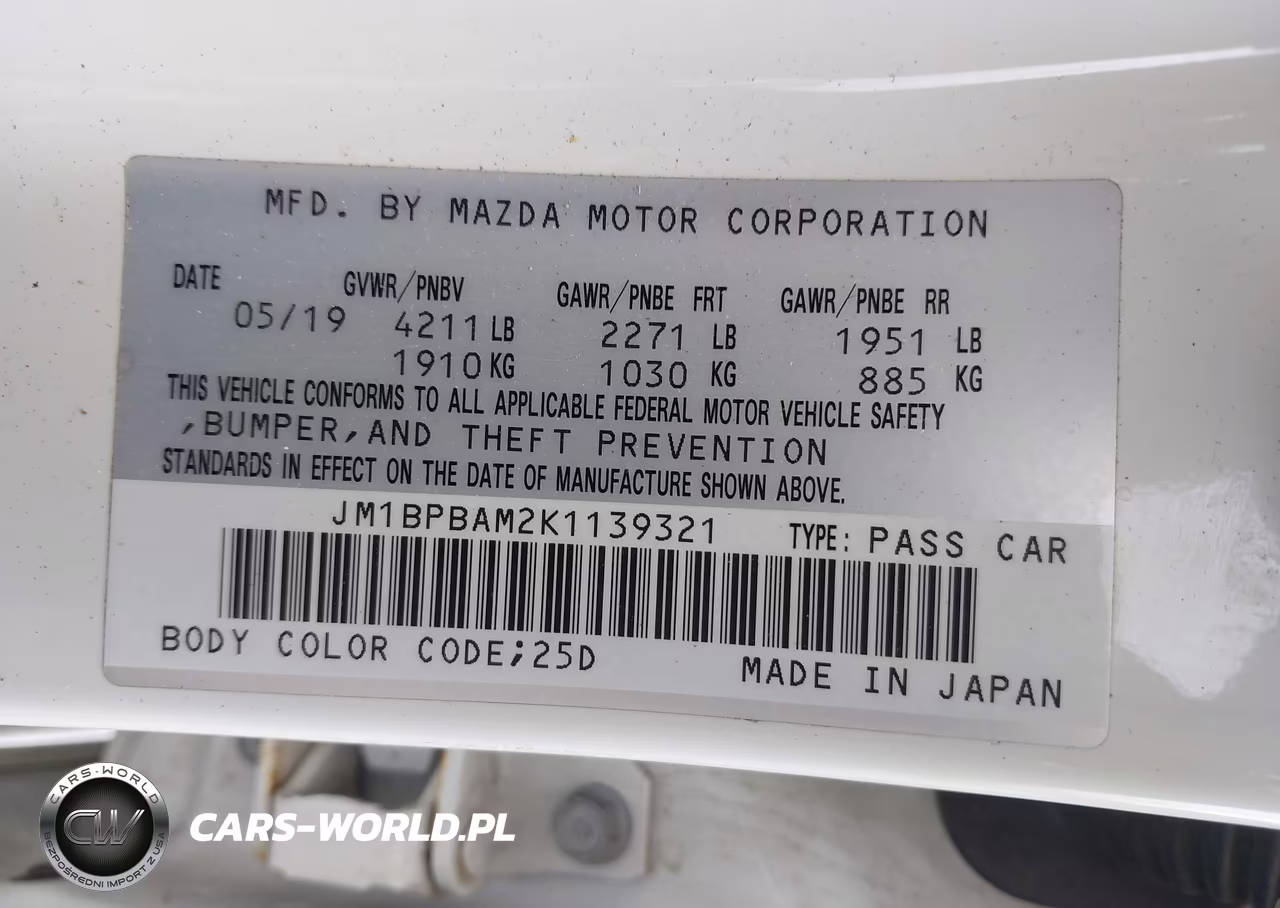 2019 Mazda Mazda3 Select Package VIN:JM1BPBAM2K1139321 - 9