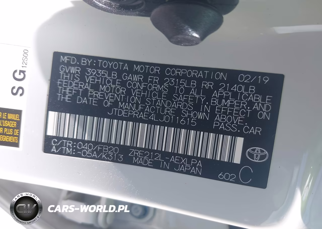 2020 Toyota Corolla Le VIN:JTDEPRAE4LJ011615 - 9