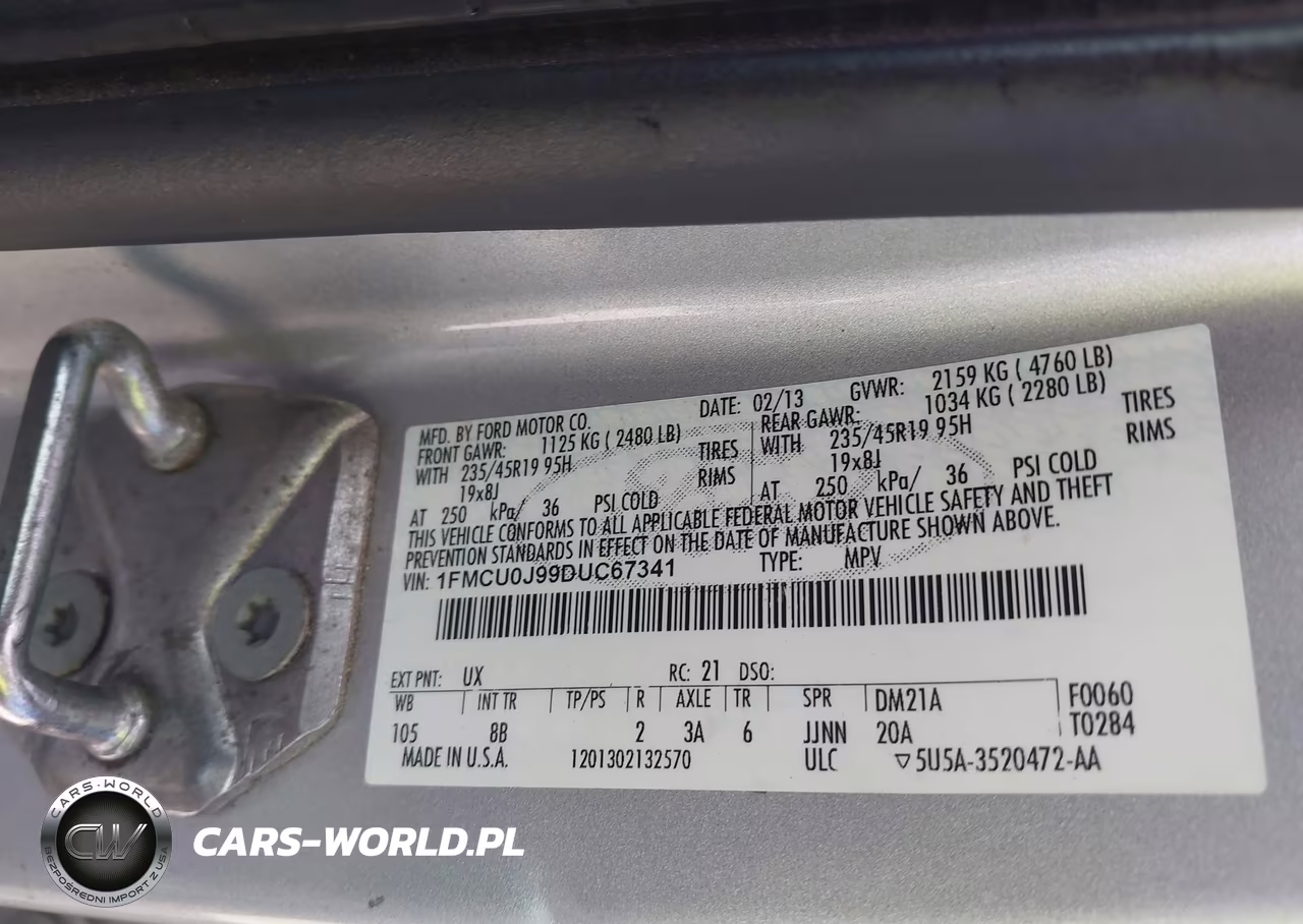 2013 Ford Escape Titanium VIN:1FMCU0J99DUC67341 - 9