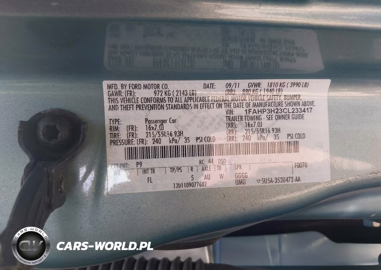 2012 Ford Focus Sel VIN:1FAHP3H23CL233417 - 9