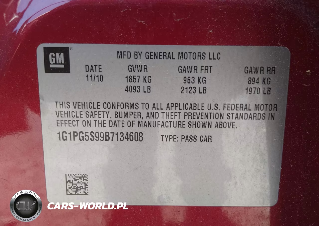 2011 Chevrolet Cruze 2Lt VIN:1G1PG5S99B7134608 - 9
