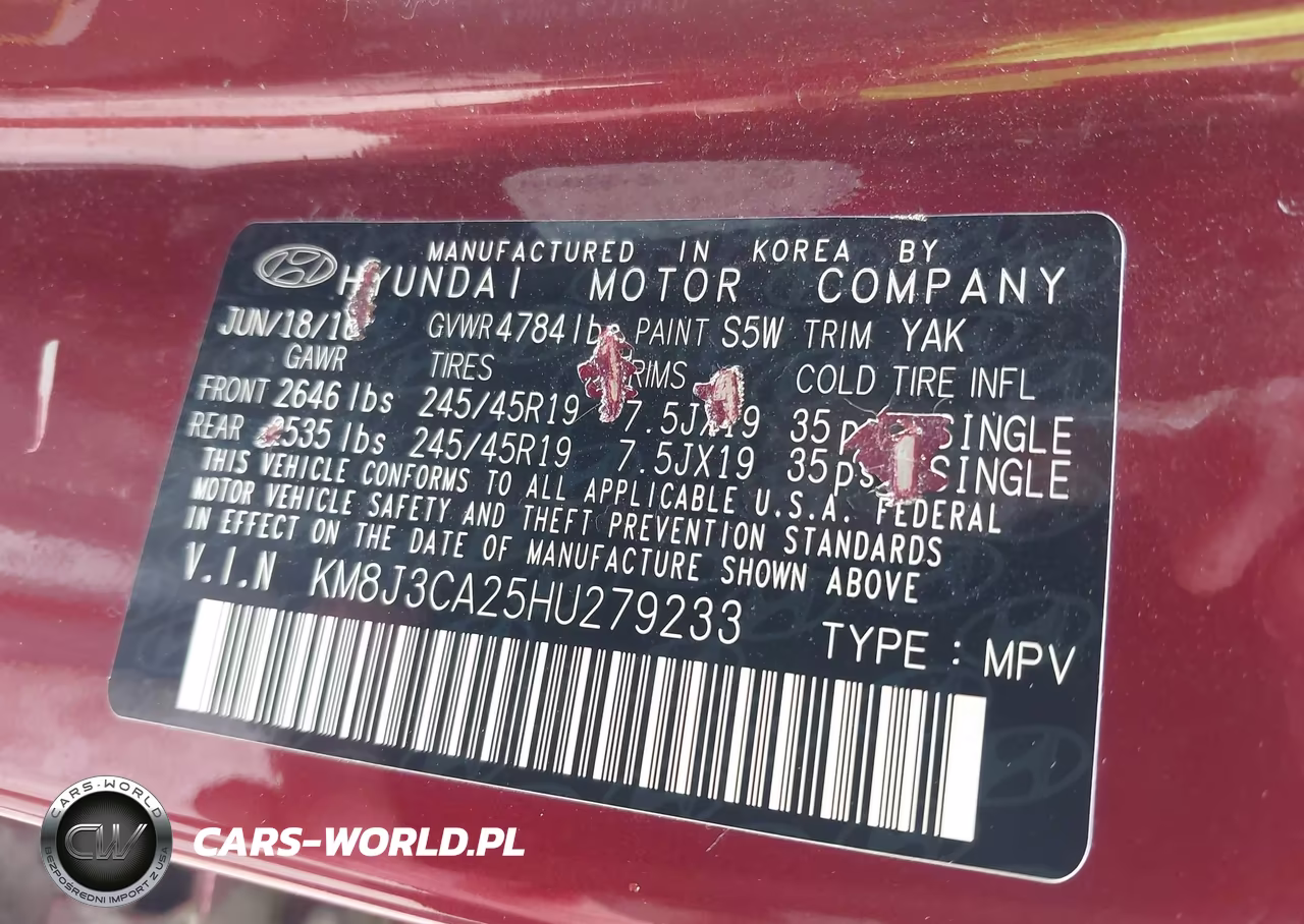 2017 Hyundai Tucson Limited VIN:KM8J3CA25HU279233 - 9