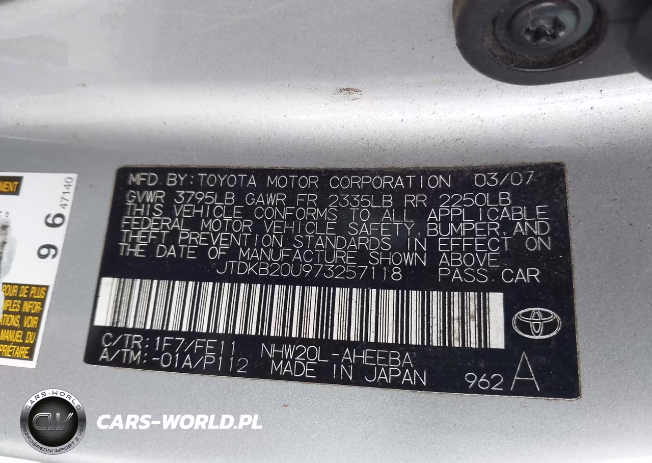 2007 Toyota Prius Touring VIN:JTDKB20U973257118 - 9