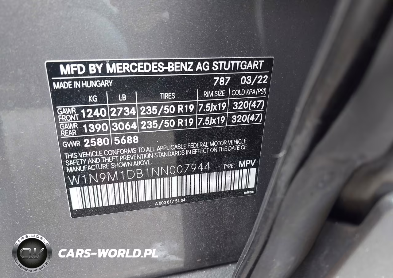 2022 Mercedes-Benz Eqb 350 Suv 4Matic VIN:W1N9M1DB1NN007944 - 9