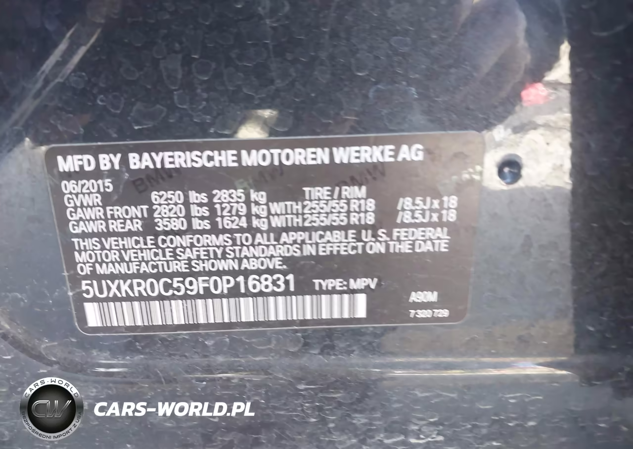 2015 BMW X5 xDrive35I VIN:5UXKR0C59F0P16831 - 9