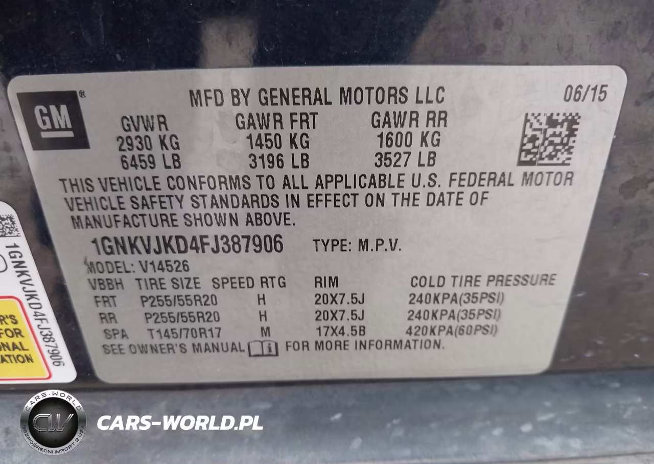 2015 Chevrolet Traverse Ltz VIN:1GNKVJKD4FJ387906 - 9