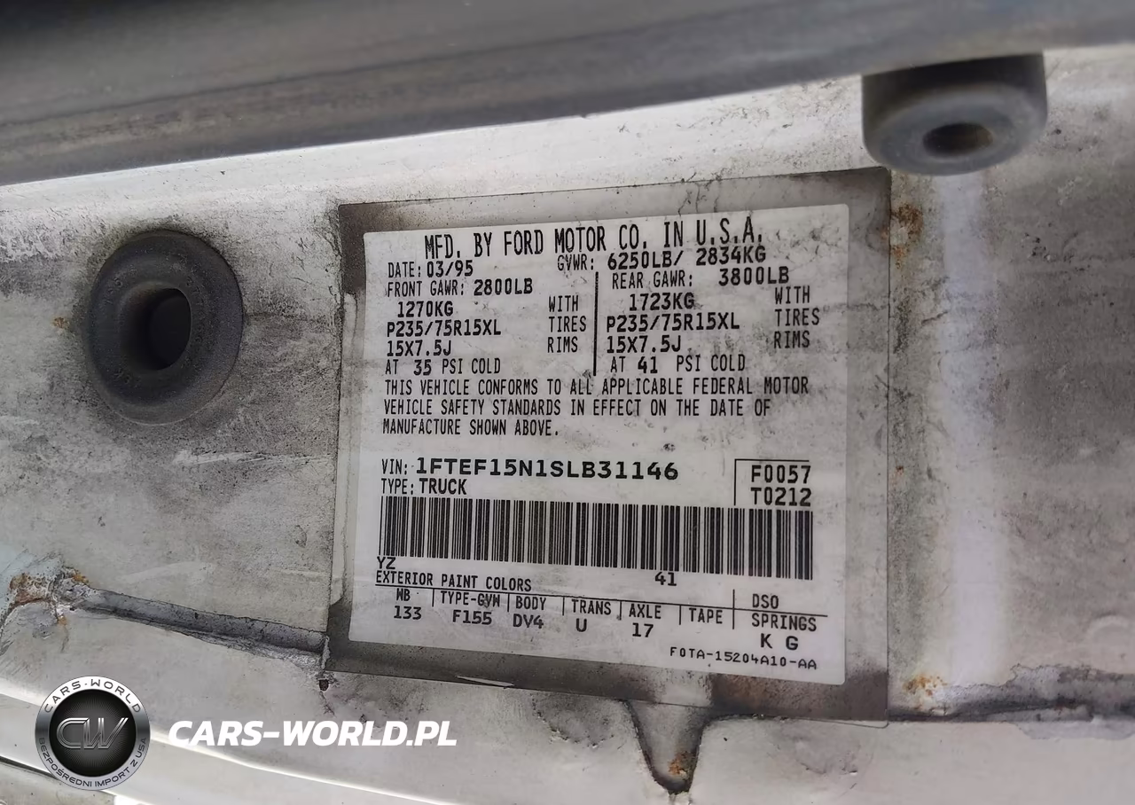 1995 Ford F150 VIN:1FTEF15N1SLB31146 - 9