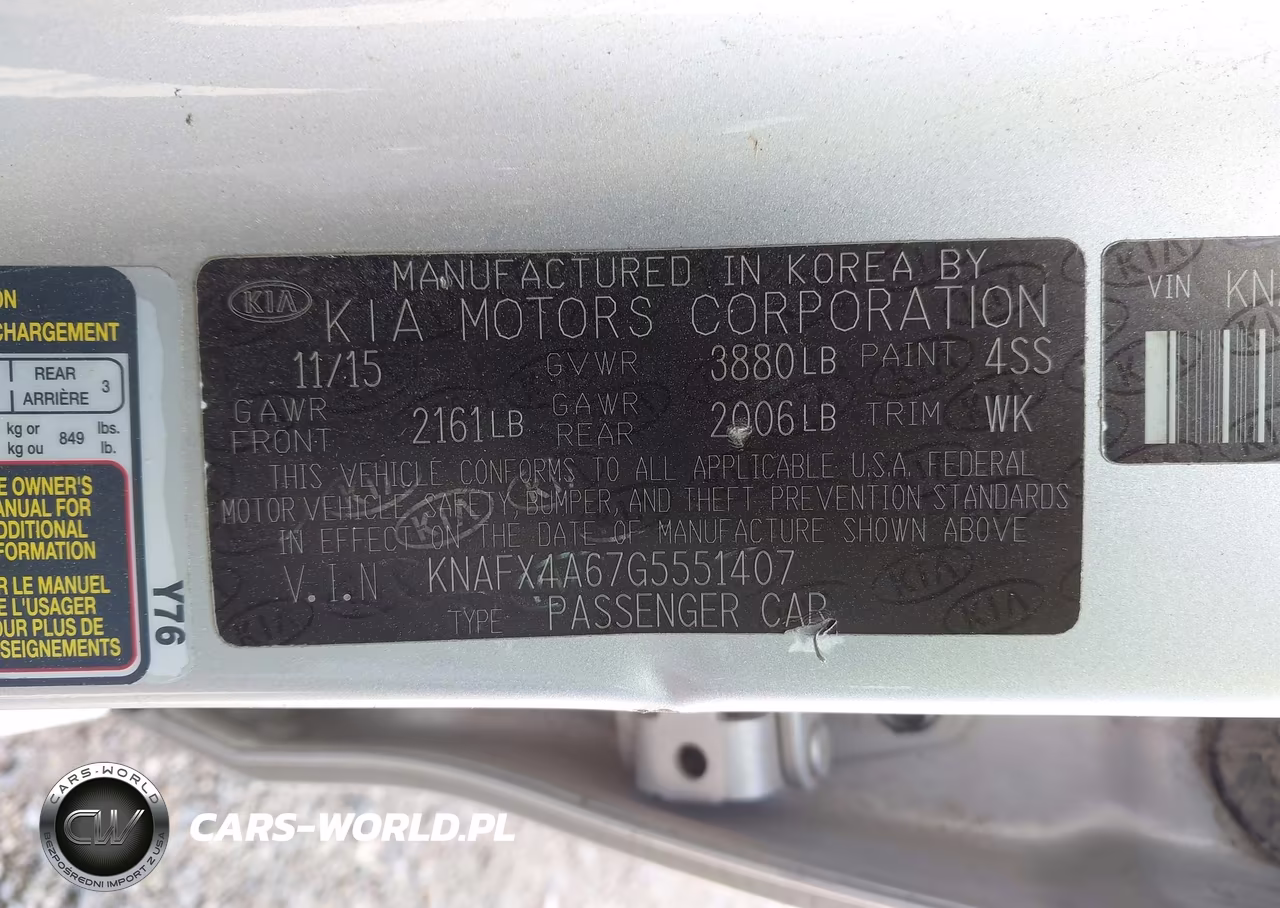 2016 Kia Forte Lx VIN:KNAFX4A67G5551407 - 9
