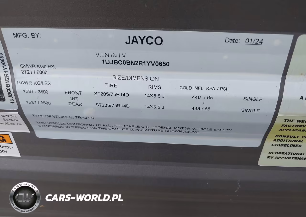 2024 Jayco Camper VIN:1UJBC0BN2R1YV0650 - 9