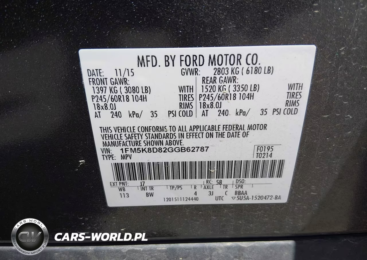 2016 Ford Explorer Xlt VIN:1FM5K8D82GGB62787 - 9