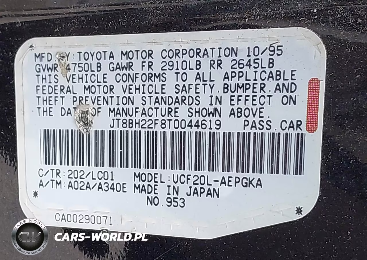 1996 Lexus Ls 400 VIN:JT8BH22F8T0044619 - 9