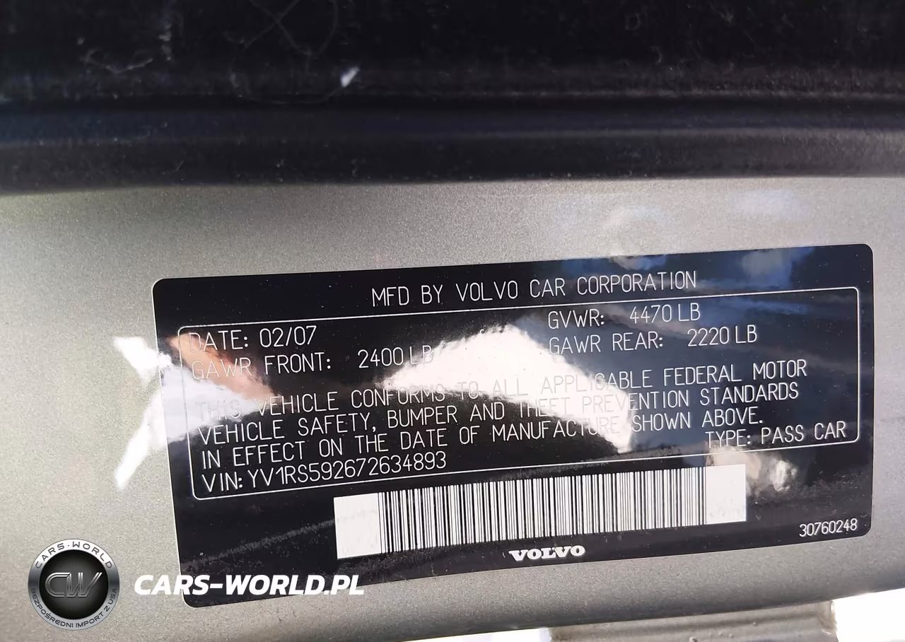 2007 Volvo S60 2.5T VIN:YV1RS592672634893 - 9