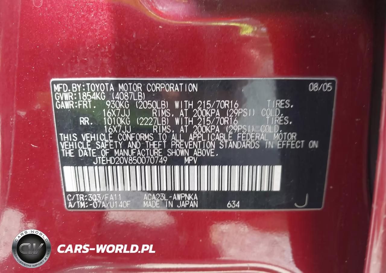 2005 Toyota Rav4 VIN:JTEHD20V850070749 - 9