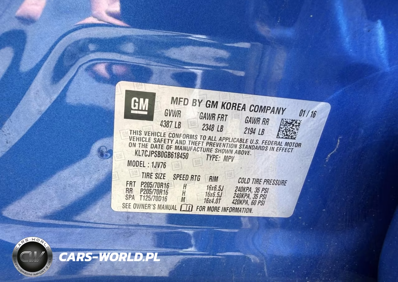 2016 Chevrolet Trax Lt VIN:KL7CJPSB0GB618450 - 9