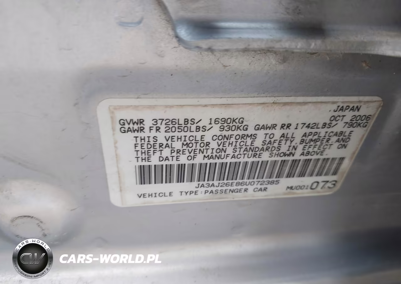 2006 Mitsubishi Lancer Es-Se VIN:JA3AJ26E86U072385 - 9