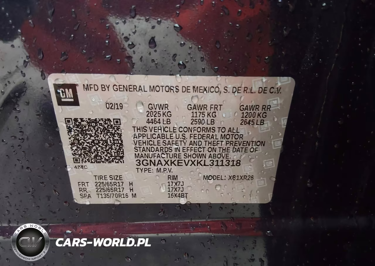 2019 Chevrolet Equinox Lt VIN:3GNAXKEVXKL311318 - 9
