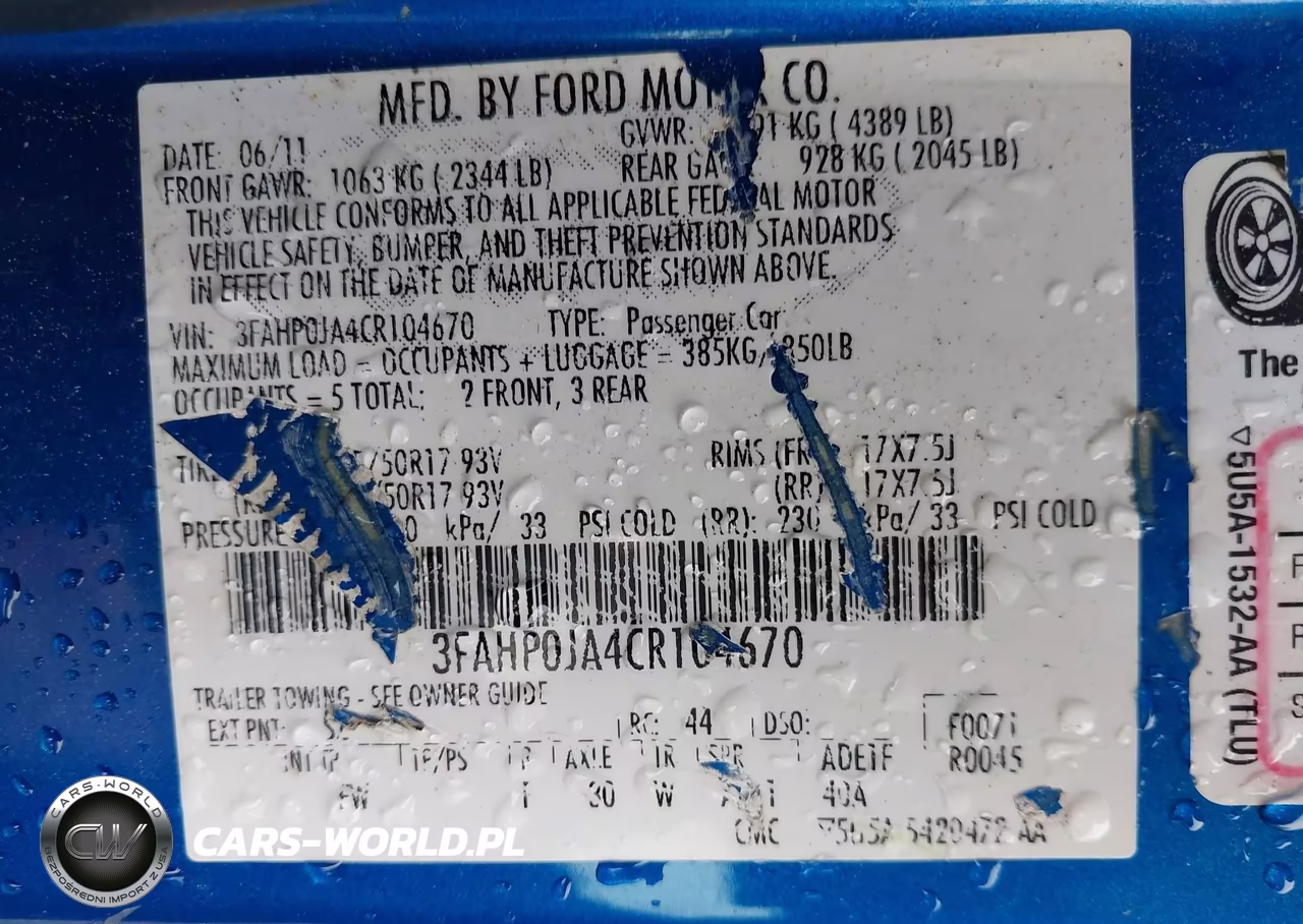 2012 Ford Fusion Sel VIN:3FAHP0JA4CR104670 - 9