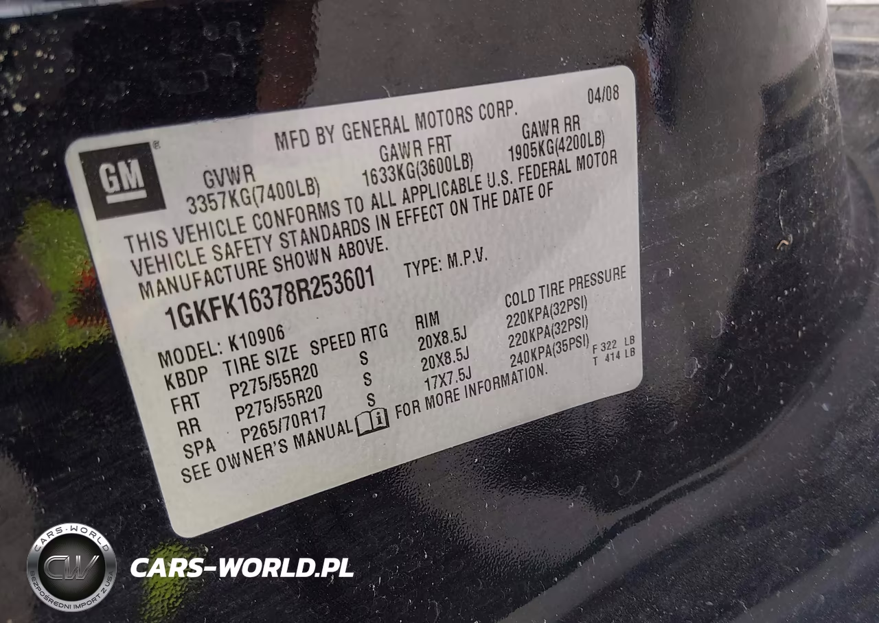 2008 GMC Yukon Xl 1500 Slt VIN:1GKFK16378R253601 - 9