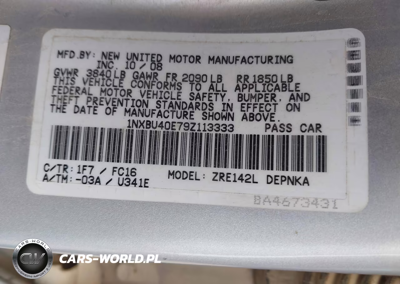 2009 Toyota Corolla Xle VIN:1NXBU40E79Z113333 - 9