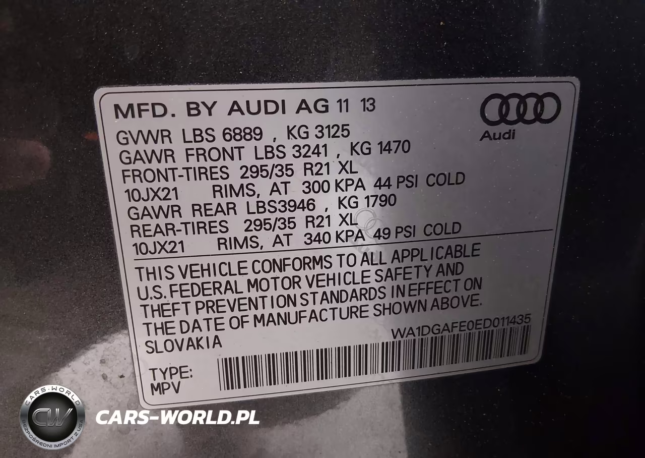 2014 Audi Q7 3.0T S Line Prestige VIN:WA1DGAFE0ED011435 - 9