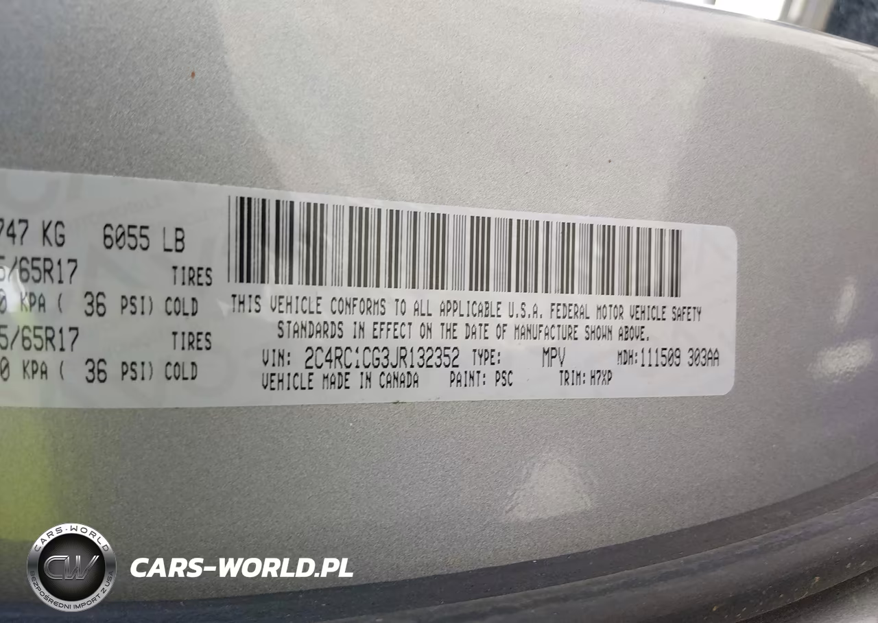 2018 Chrysler Pacifica Lx VIN:2C4RC1CG3JR132352 - 9