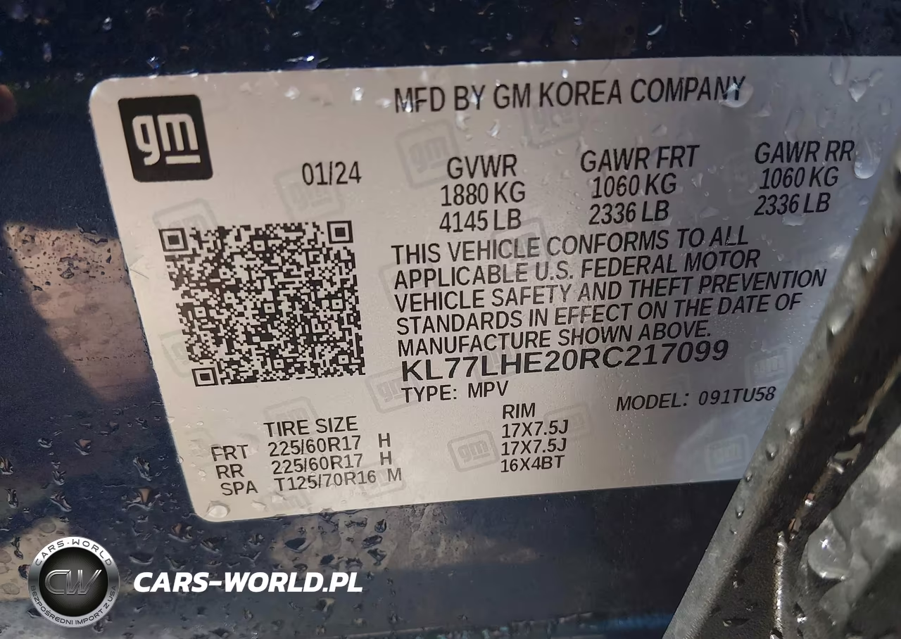 2024 Chevrolet Trax Fwd Lt VIN:KL77LHE20RC217099 - 9
