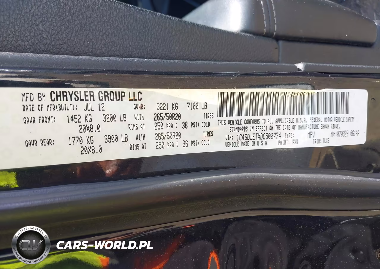 2013 Dodge Durango Citadel VIN:1C4SDJETXDC500774 - 9