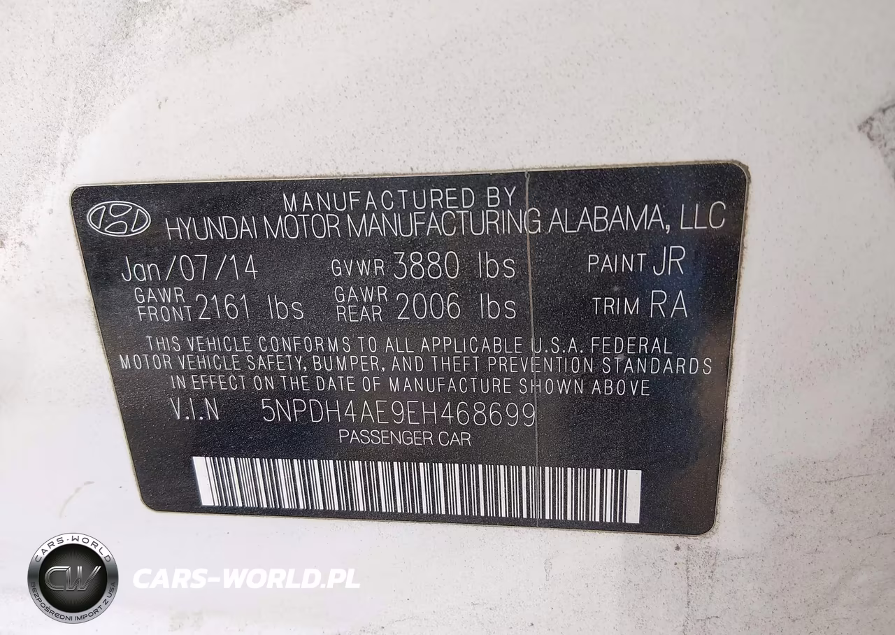 2014 Hyundai Elantra Se VIN:5NPDH4AE9EH468699 - 9