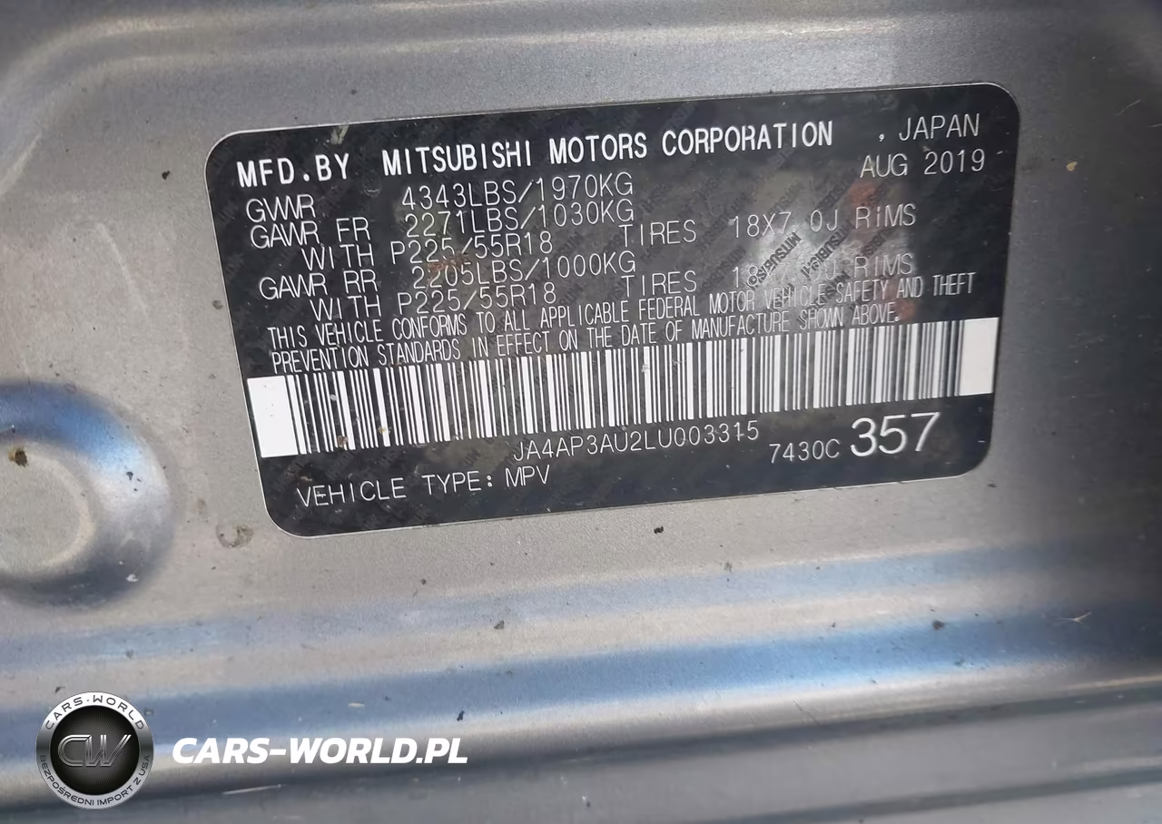 2020 Mitsubishi Outlander Sport 2.0 Es VIN:JA4AP3AU2LU003315 - 9