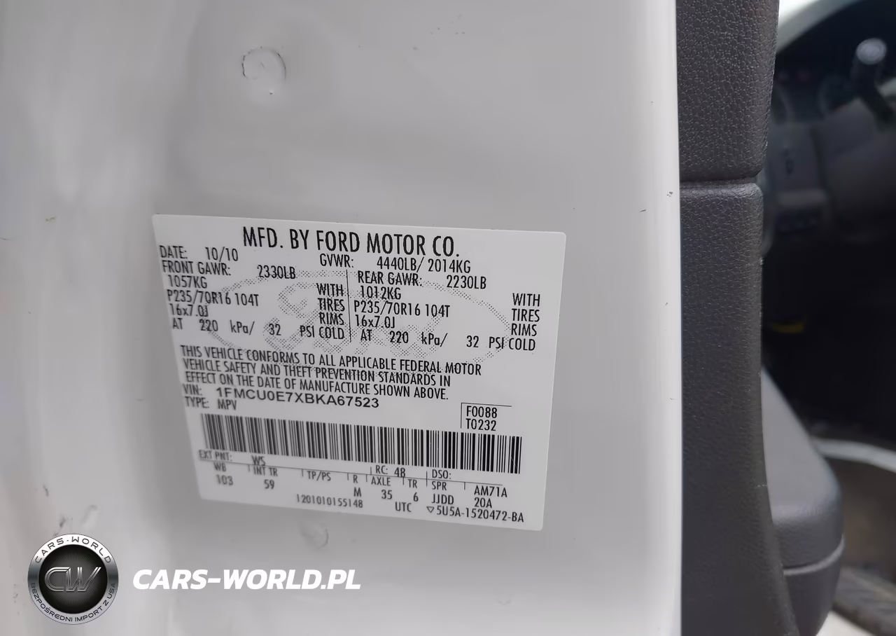 2011 Ford Escape Limited VIN:1FMCU0E7XBKA67523 - 9