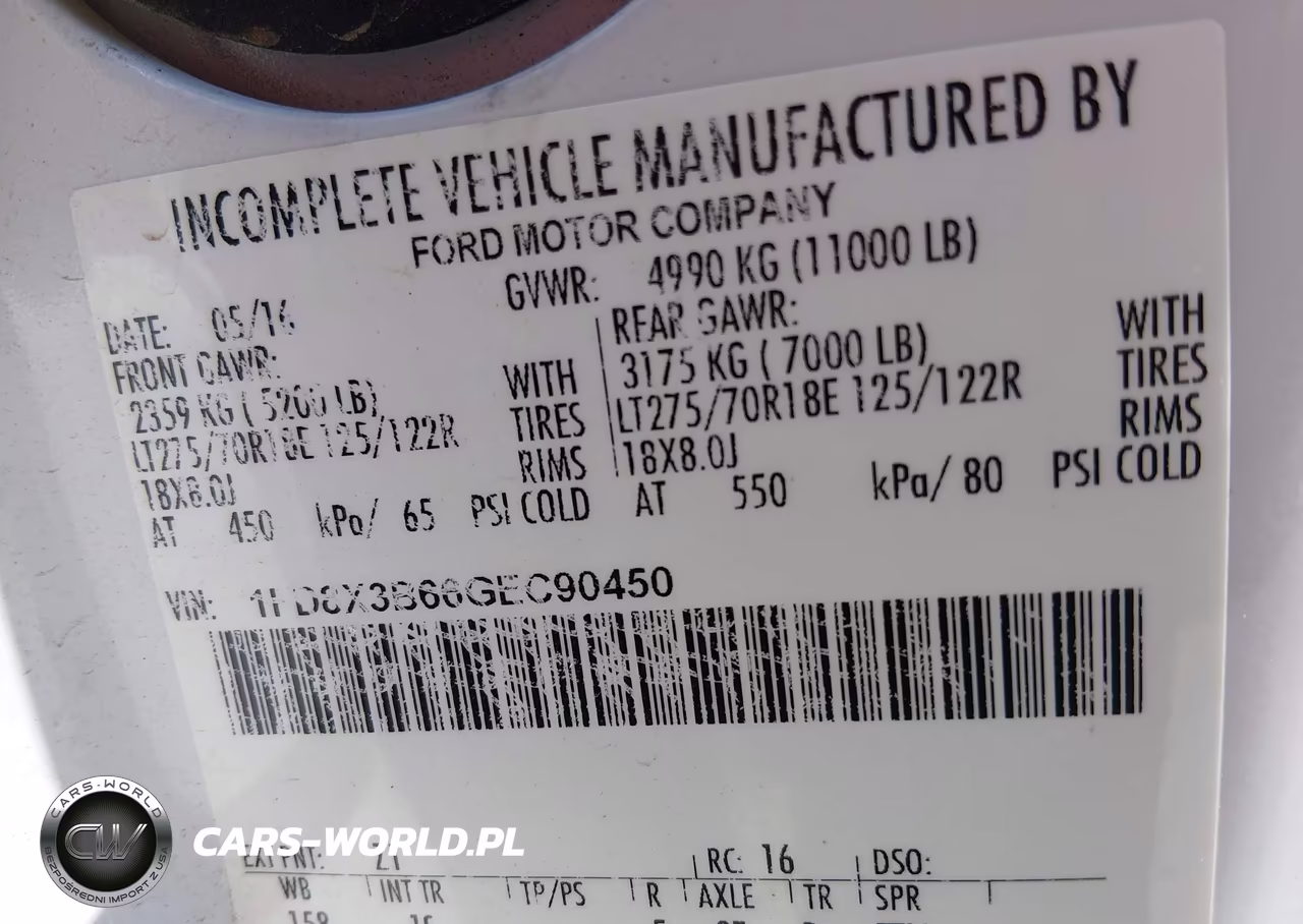 2016 Ford F-350 Xl VIN:1FD8X3B66GEC90450 - 8
