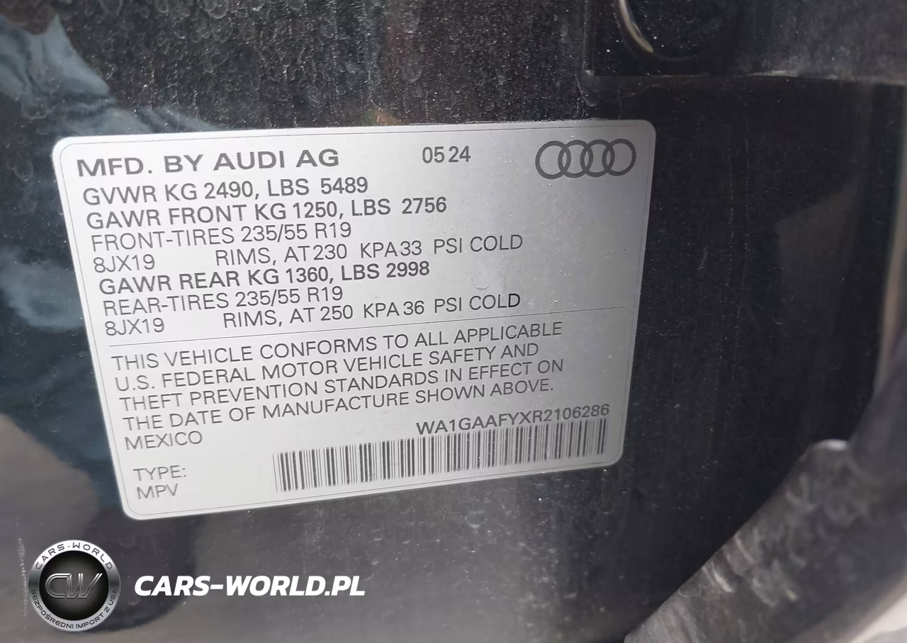 2024 Audi Q5 Premium 45 Tfsi S Line Quattro VIN:WA1GAAFYXR2106286 - 9