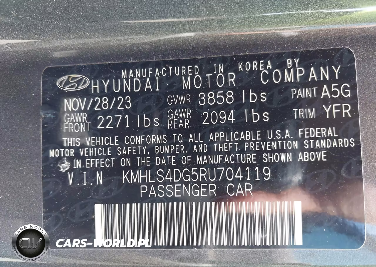 2024 Hyundai Elantra Sel VIN:KMHLS4DG5RU704119 - 9