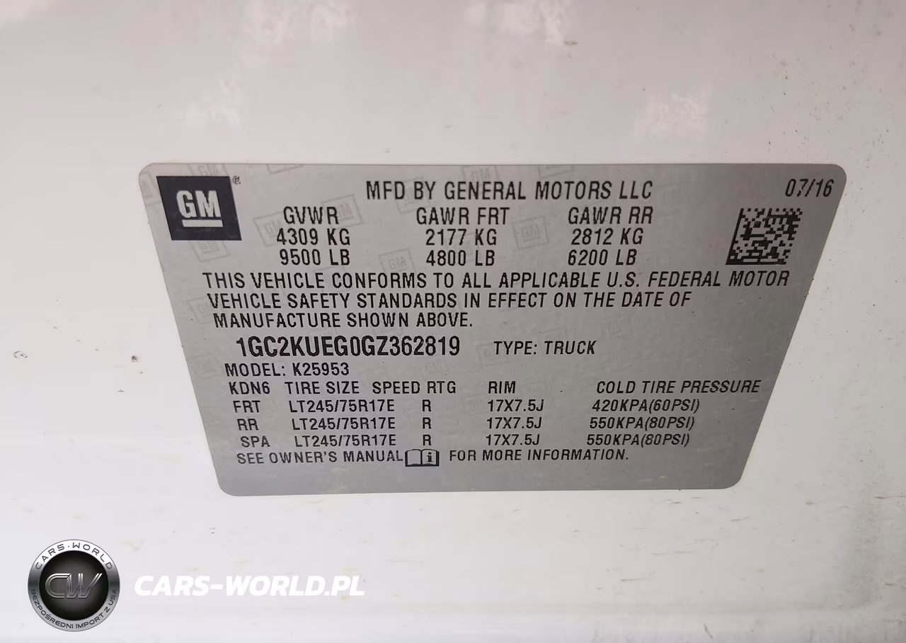 2016 Chevrolet Silverado 2500Hd Wt VIN:1GC2KUEG0GZ362819 - 9