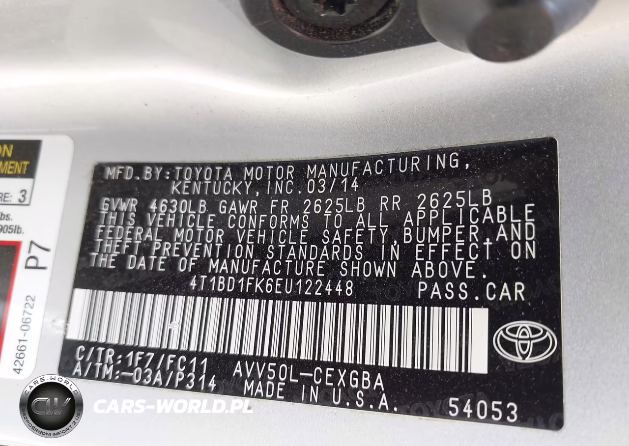 2014 Toyota Camry Hybrid Xle VIN:4T1BD1FK6EU122448 - 9
