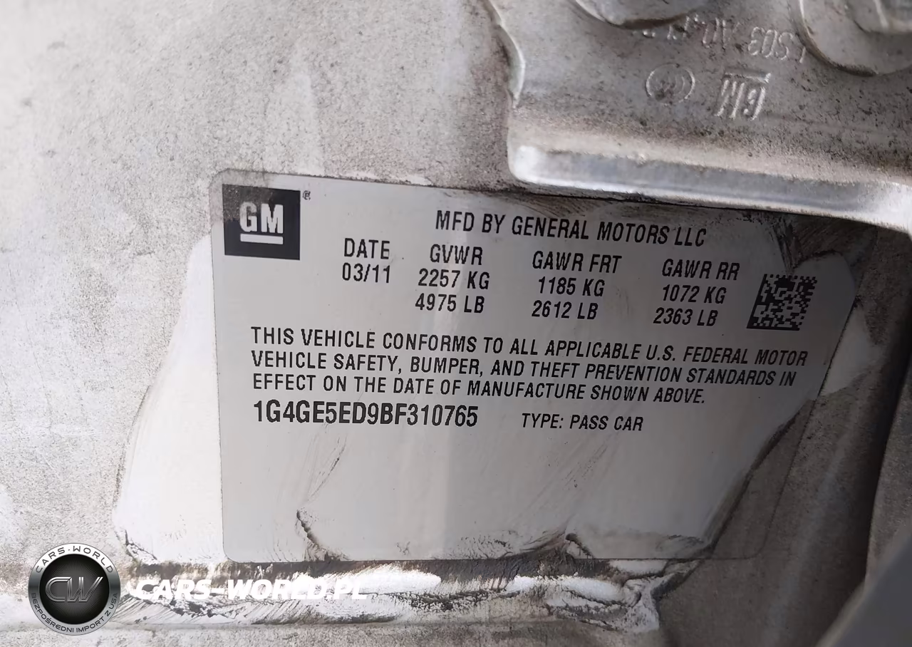 2011 Buick Lacrosse Cxs VIN:1G4GE5ED9BF310765 - 9