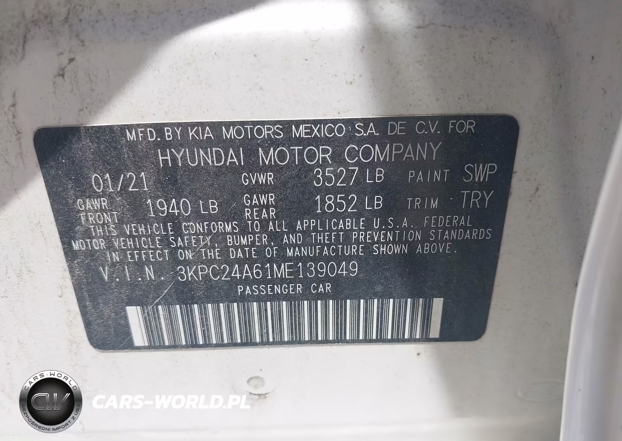 2021 Hyundai Accent Se VIN:3KPC24A61ME139049 - 9