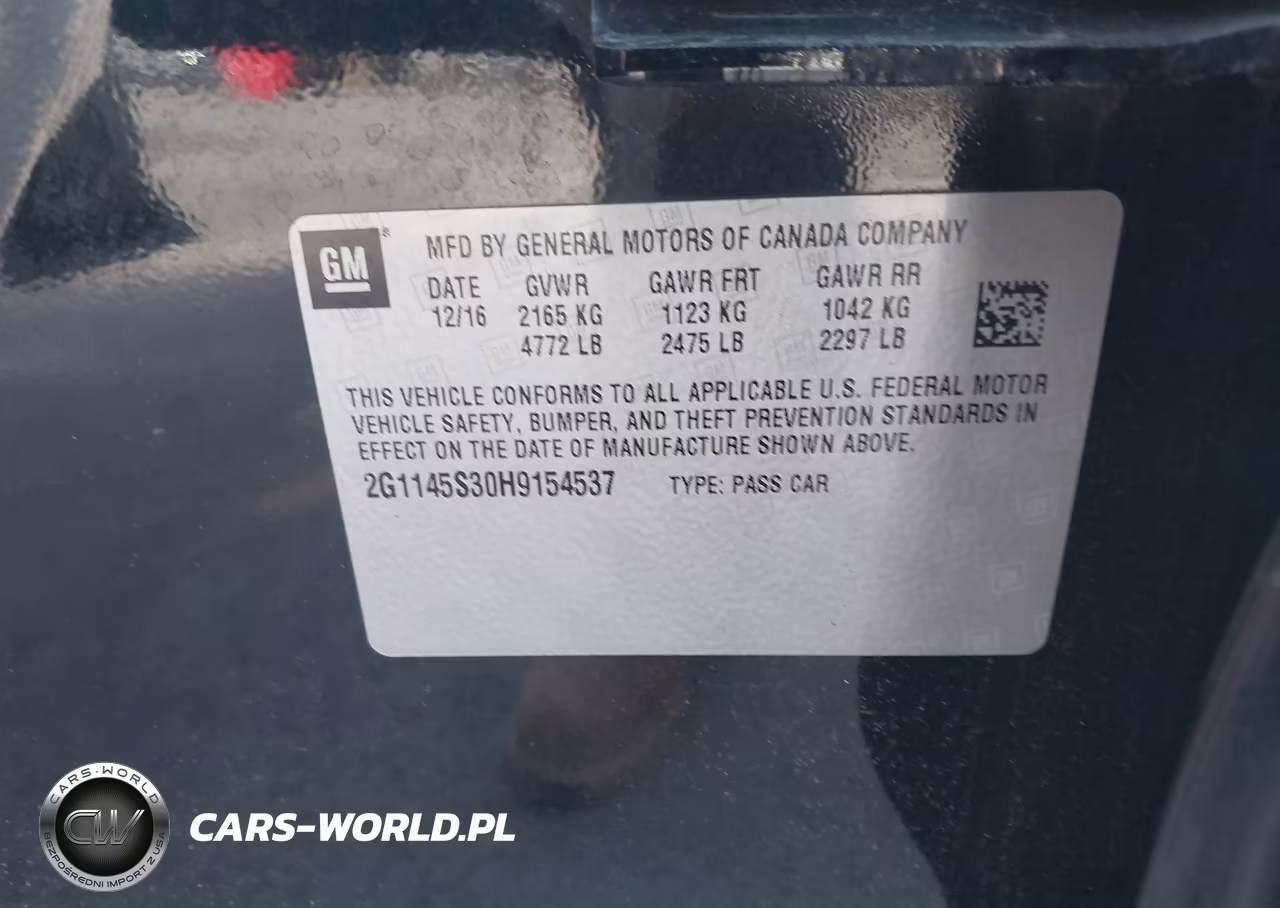 2017 Chevrolet Impala 2Lz VIN:2G1145S30H9154537 - 9