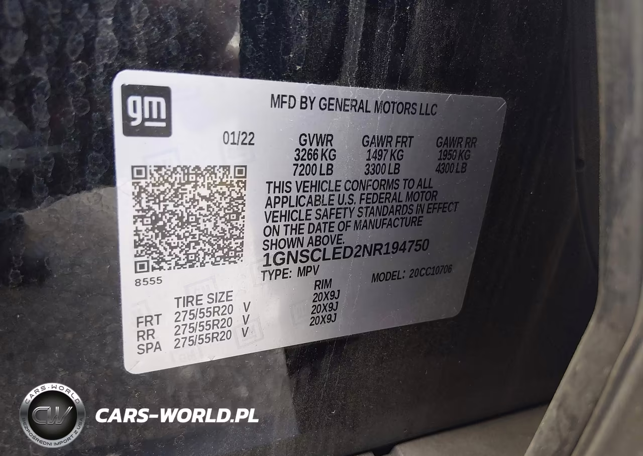 2022 Chevrolet Tahoe 2Wd Commercial Fleet VIN:1GNSCLED2NR194750 - 9