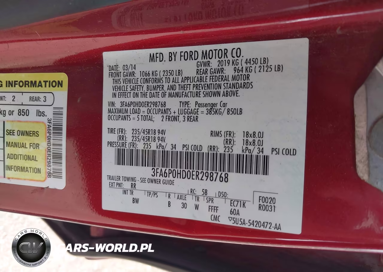 2014 Ford Fusion Se VIN:3FA6P0HD0ER298768 - 9