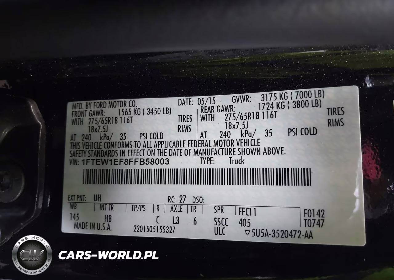 2015 Ford F-150 Lariat VIN:1FTEW1EF8FFB58003 - 9