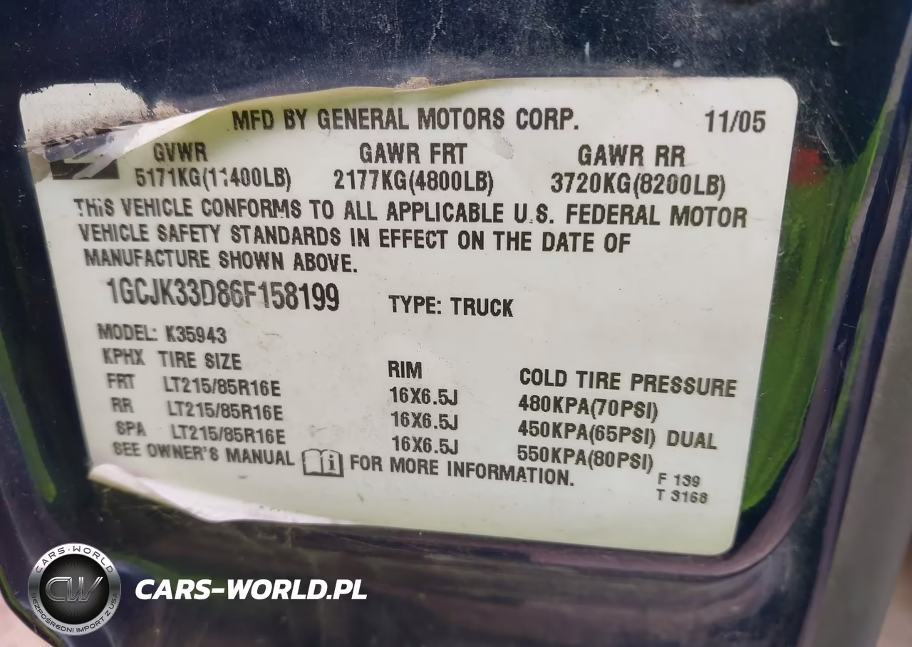 2006 Chevrolet Silverado 3500 Lt2 VIN:1GCJK33D86F158199 - 8