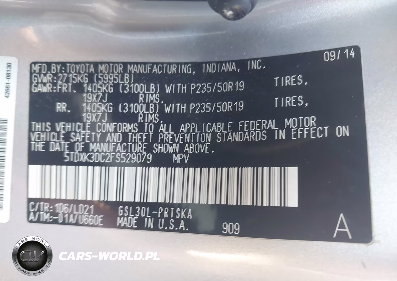 2015 Toyota Sienna Se 8 Passenger VIN:5TDXK3DC2FS529079 - 9