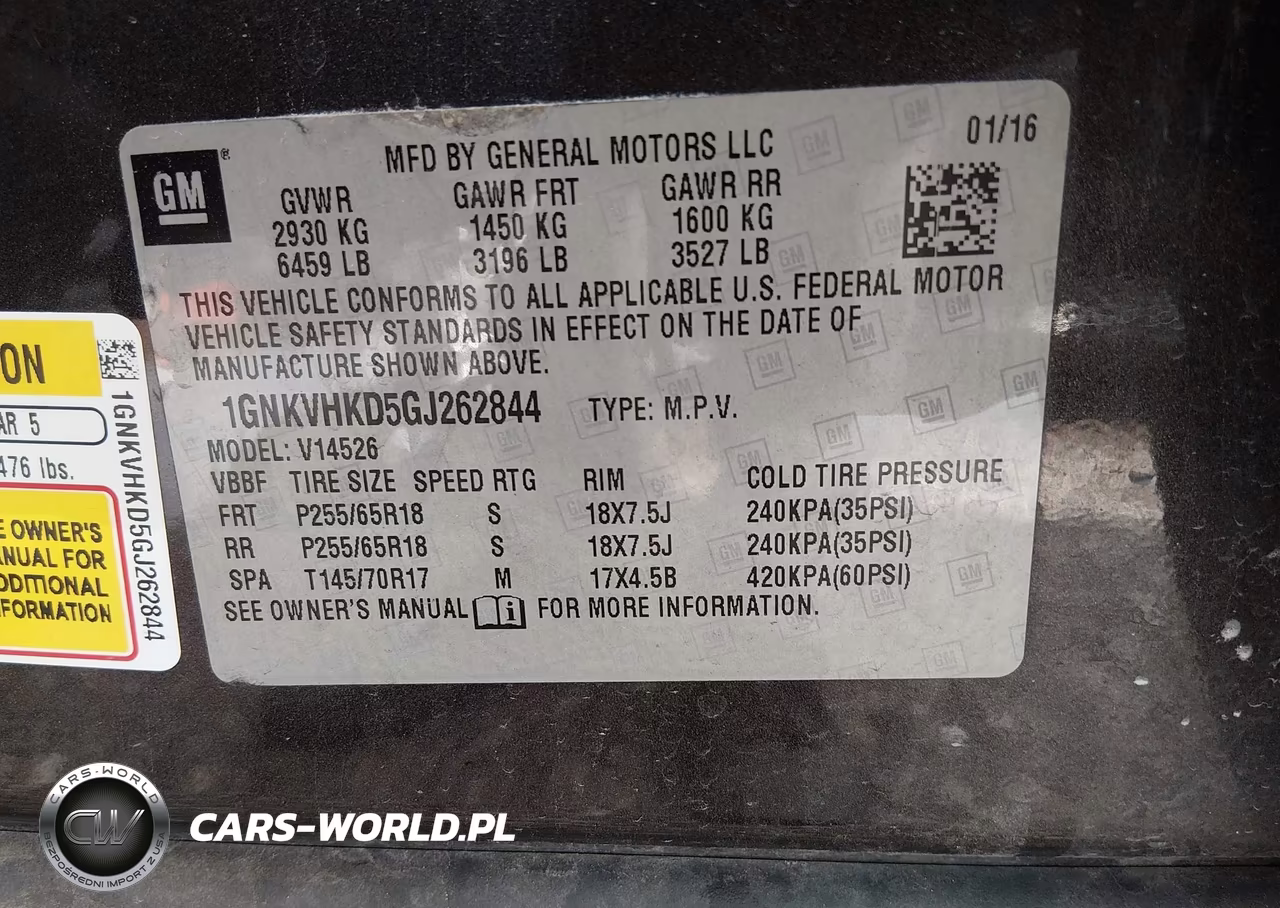 2016 Chevrolet Traverse 2Lt VIN:1GNKVHKD5GJ262844 - 9