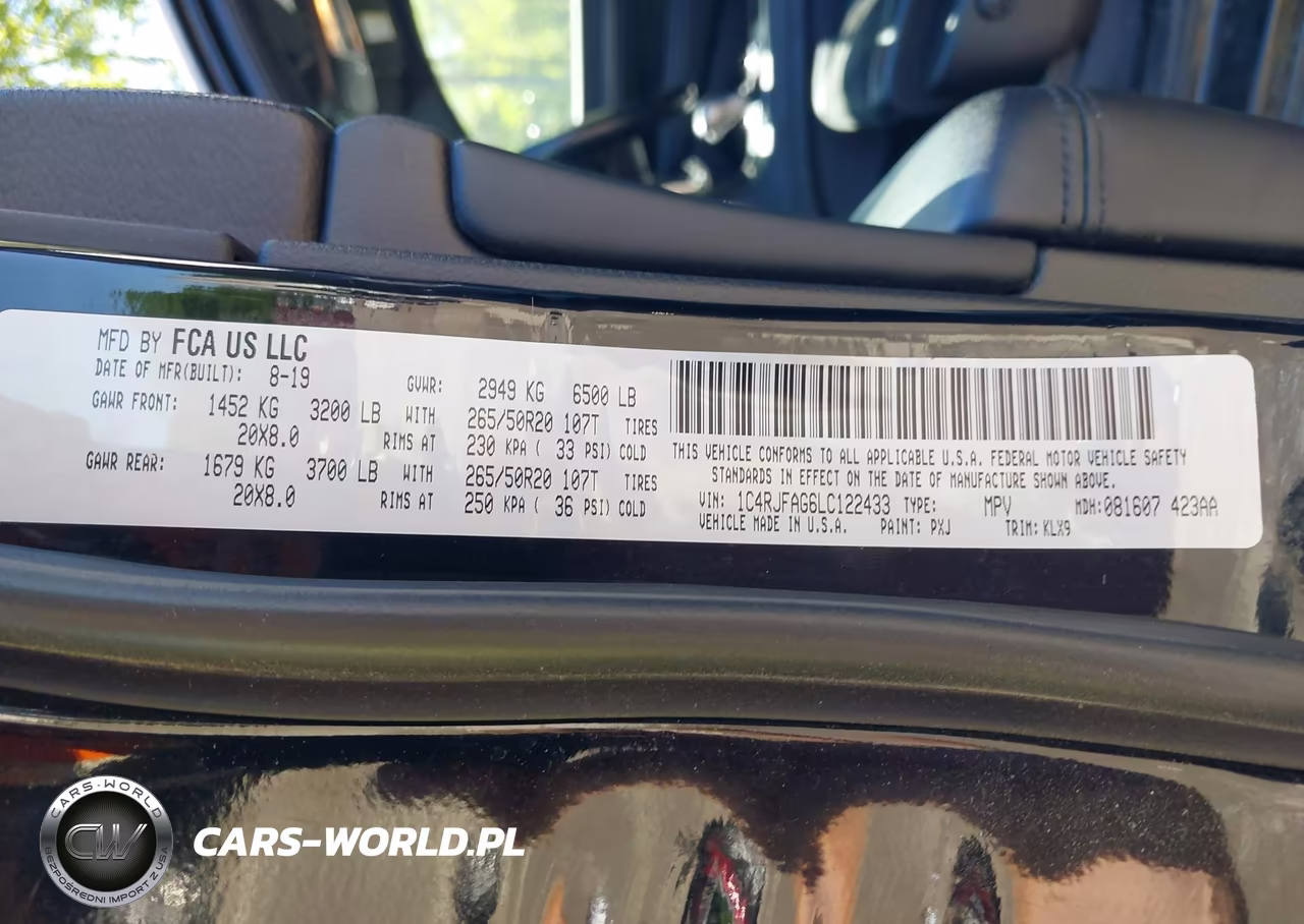 2020 Jeep Grand Cherokee Altitude 4X4 VIN:1C4RJFAG6LC122433 - 9
