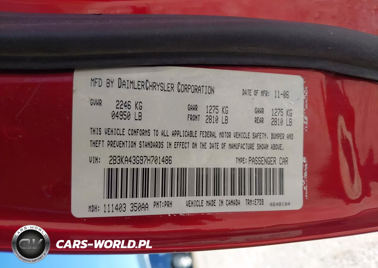 2007 Dodge Charger VIN:2B3KA43G97H701486 - 9