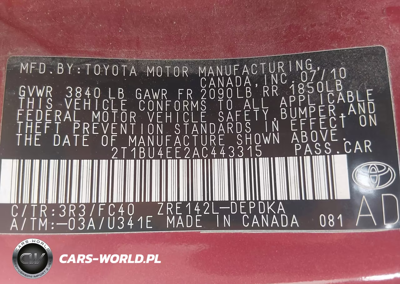 2010 Toyota Corolla Le VIN:2T1BU4EE2AC443315 - 9