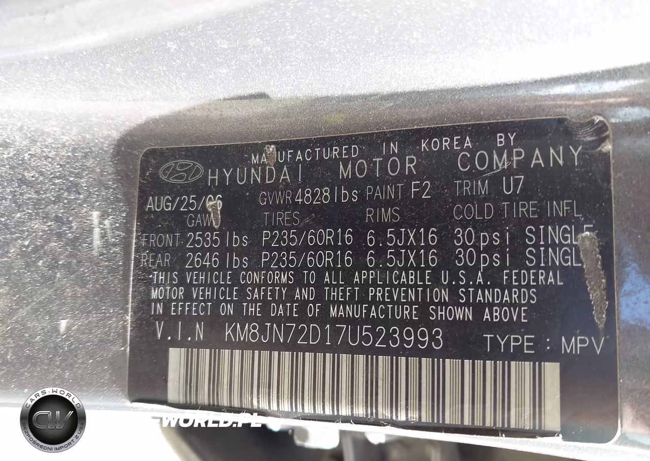 2007 Hyundai Tucson Limited-Se VIN:KM8JN72D17U523993 - 9