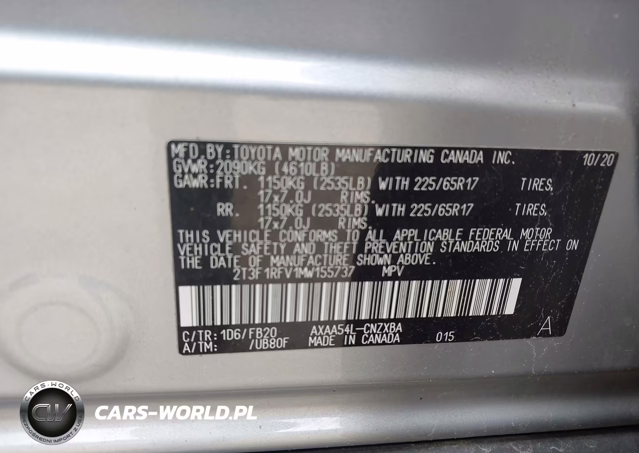 2021 Toyota Rav4 Le VIN:2T3F1RFV1MW155737 - 9