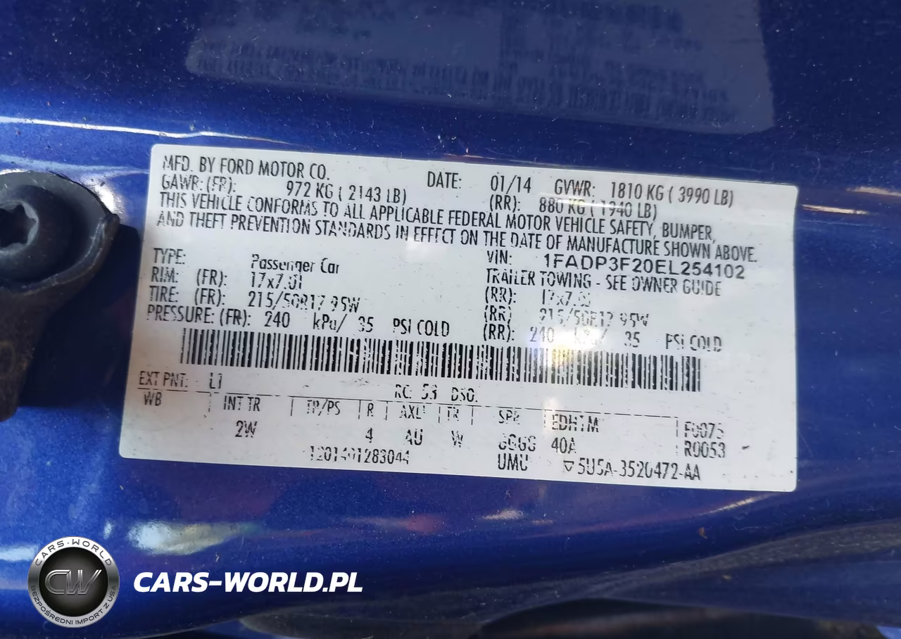 2014 Ford Focus Se VIN:1FADP3F20EL254102 - 9